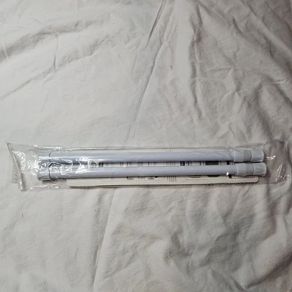 Tension Curtain Rods (2) Adjustable 12 to 20 Inches 0.39